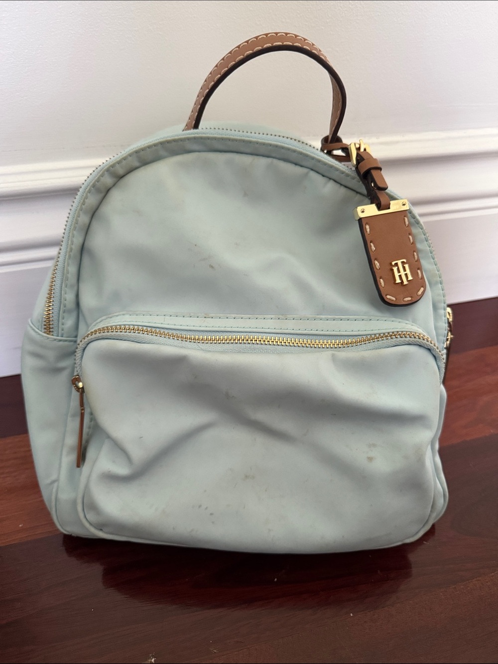 Tommy Hilfiger Julia Nylon Dome Backpack light blue